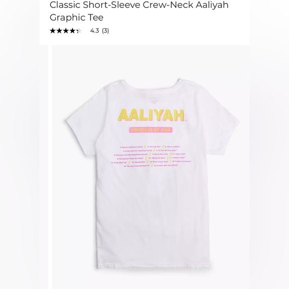 Lane Bryant 2X Classic Short-Sleeve Crew-Neck Aaliyah Graphic Tee - Picture 2 of 3